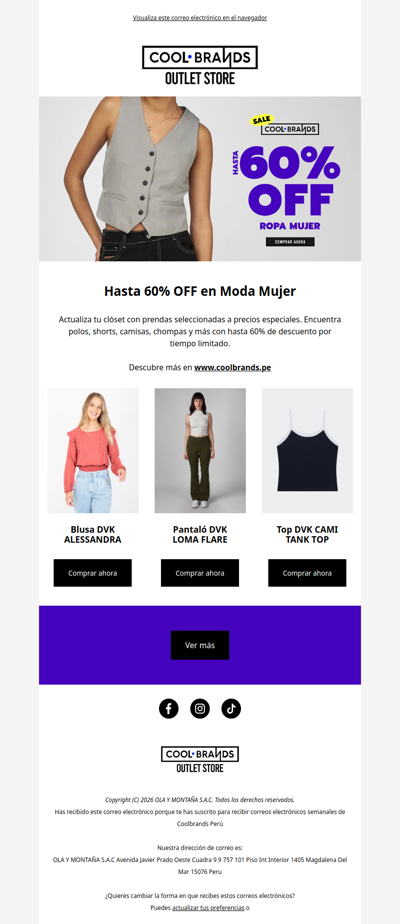 Renueva tu clóset con hasta 60% OFF 👚