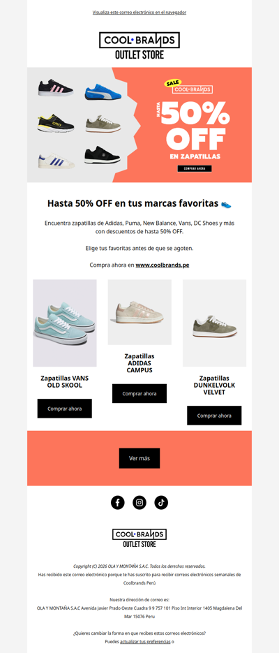 Zapatillas en SALE: Hasta 50% OFF 🔥