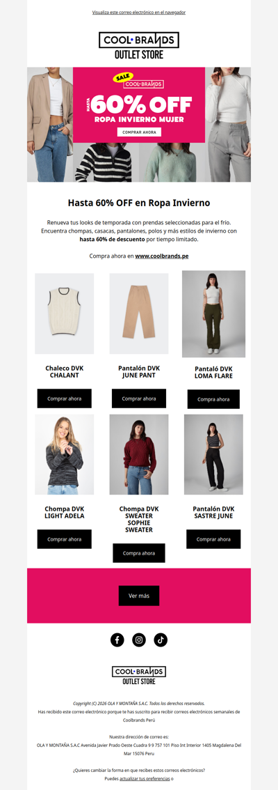 Hasta 60% OFF en Ropa de Invierno 🧥