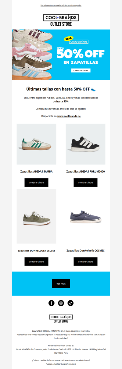 🔥 Hasta 50% OFF en tus próximas zapatillas