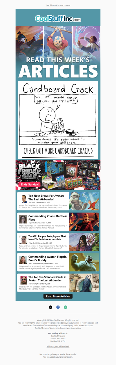 The Black Friday Sale Begins! Check Out Our Latest Articles for Magic: The Gathering and More!