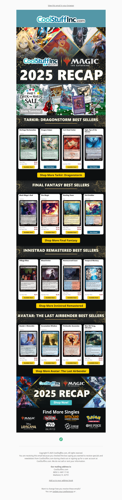 Deck the Halls Sale is On! Check Out the Years Best Sellers for Magic: The Gathering!