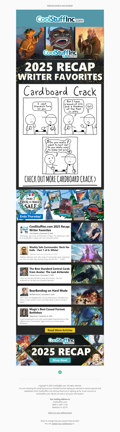 Deck the Halls Sale Part 2! Check Out Our Lastest Articles and 2025 Recaps!