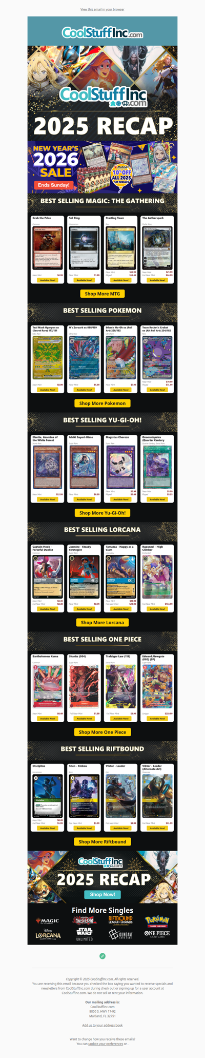 CoolStuffInc's 2025 Recap 🎉 New Year's Sale Ends Sunday!