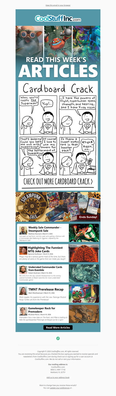 This Week’s Featured Articles +  💡 Steampunk Sale! 💡