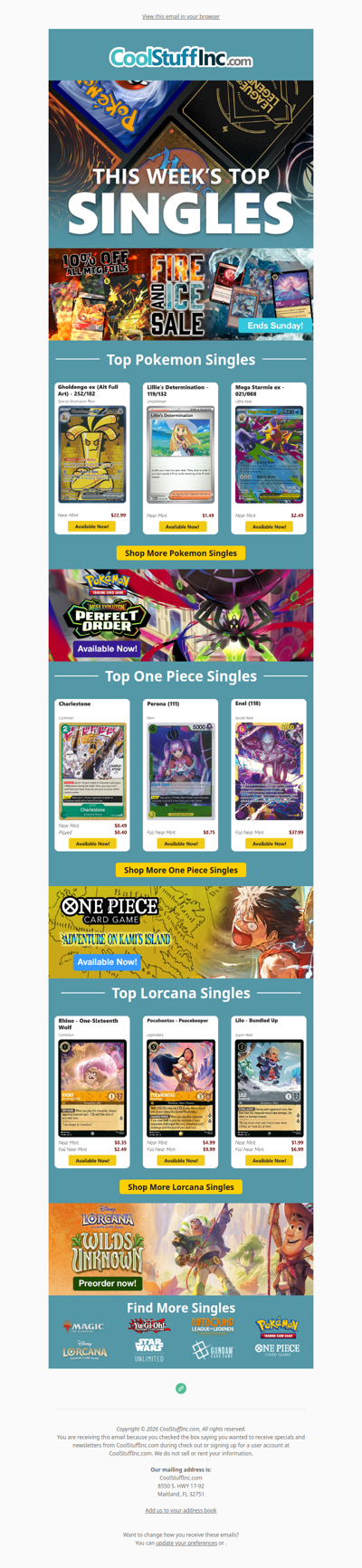 Top Pokemon, One Piece, & Lorcana Singles are Heating Up! 🧯