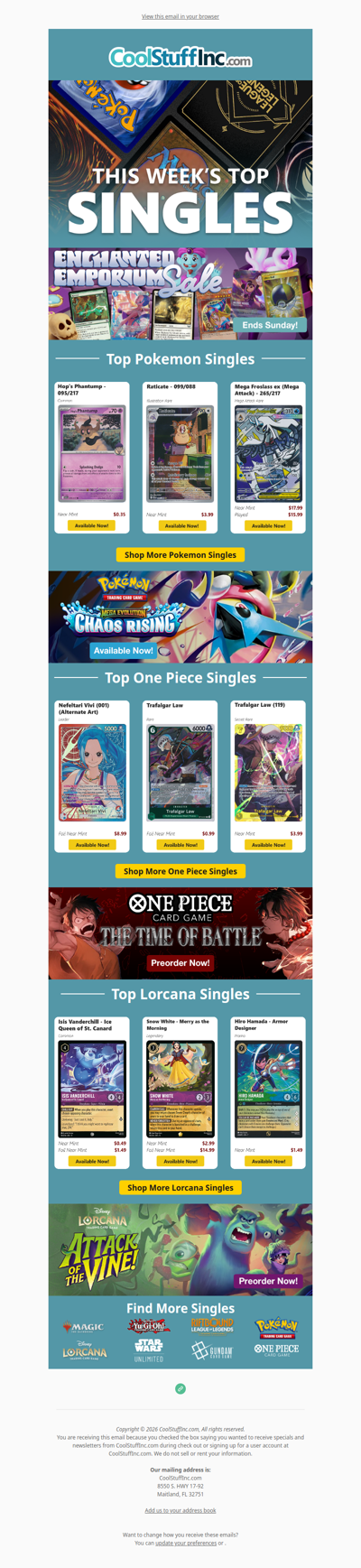 🔮 We See These Top Pokemon, One Piece, & Lorcana Singles in Your Future