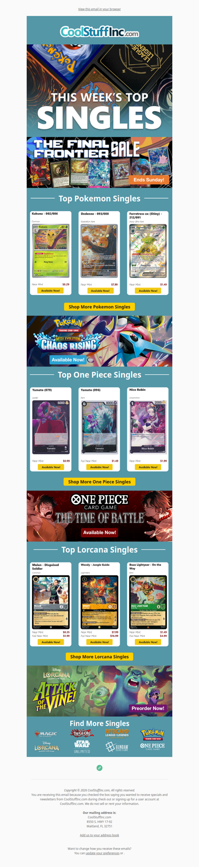 🚀 These Top Pokemon, One Piece, & Lorcana Singles are Going to the Moon!