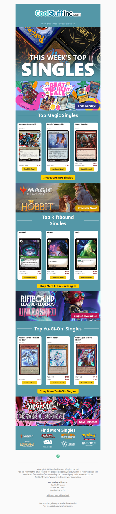 🌊Beat the Heat Sale: Hot Singles are Here!
