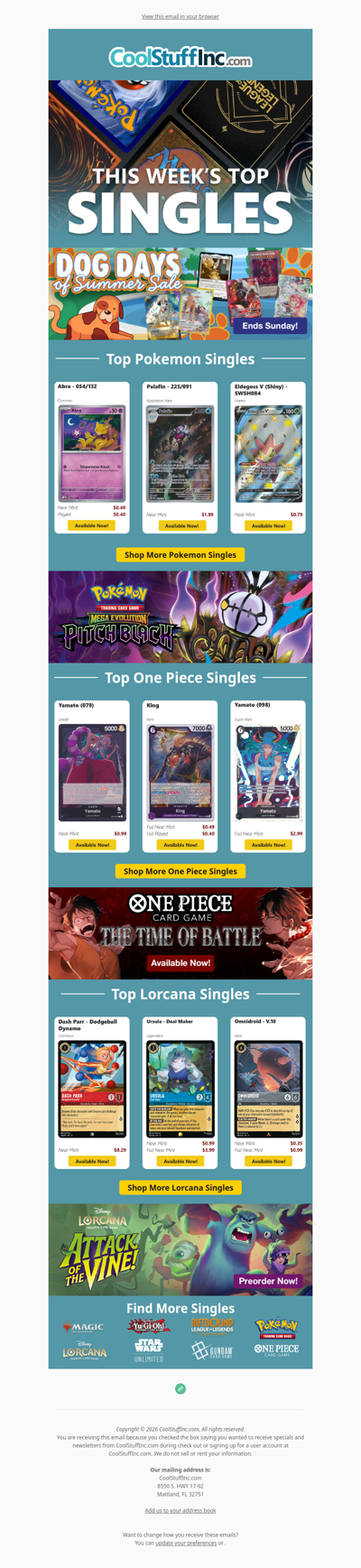 We're Pawsitive You'll Love These Top Pokemon, One Piece, & Lorcana Singles 🐶