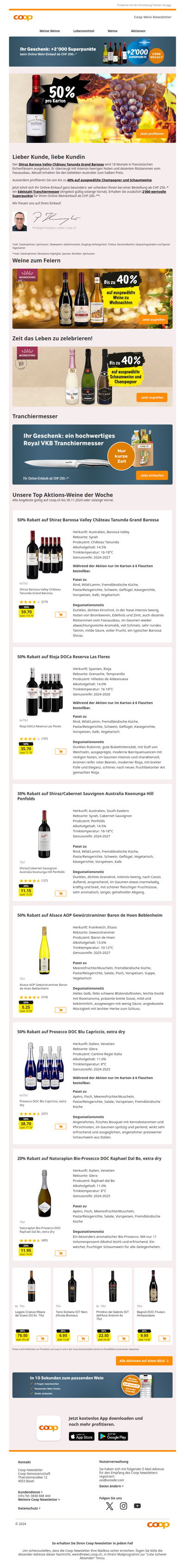 50% auf Shiraz Grand Barossa Tanunda