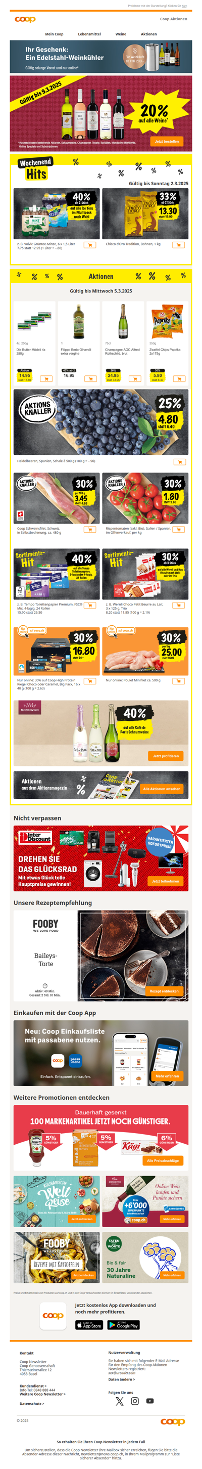 🍷 20% auf alle Weine