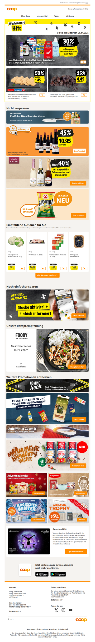 Neue Wochenstart Hits – mit frischen Aktionen in die Woche! 🛒