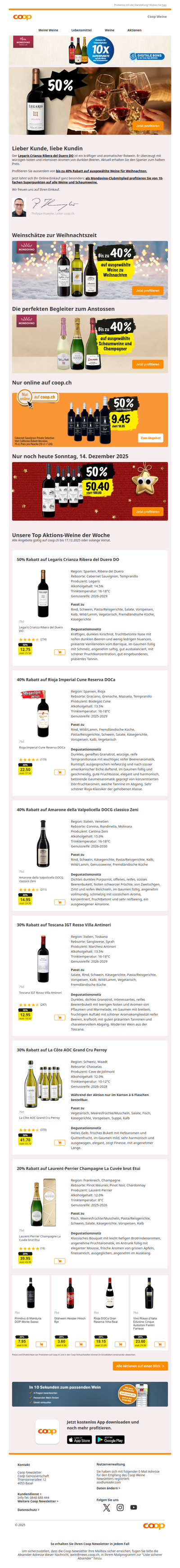 50% auf Legaris Crianza