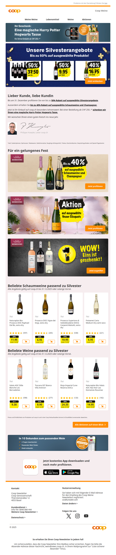 Bis zu 50% auf ausgewählte Silvesterangebote