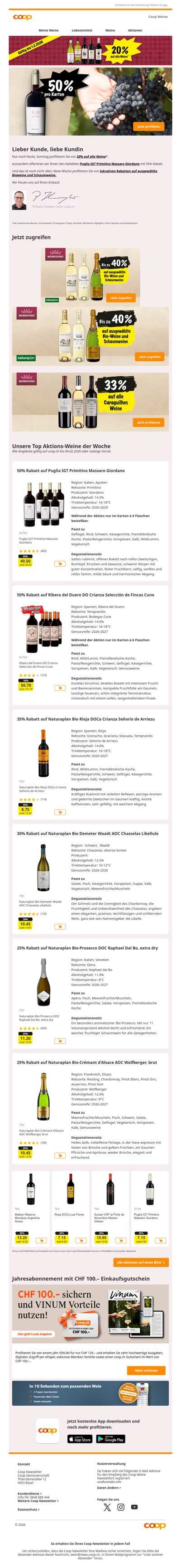 50% auf Puglia IGT Primitivo Massaro Giordano