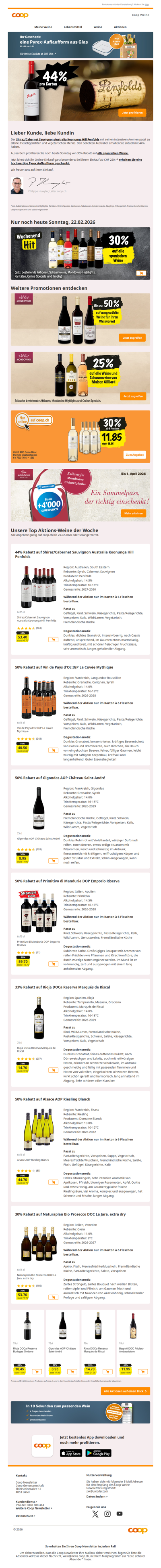 44% auf Koonunga Hill Penfolds