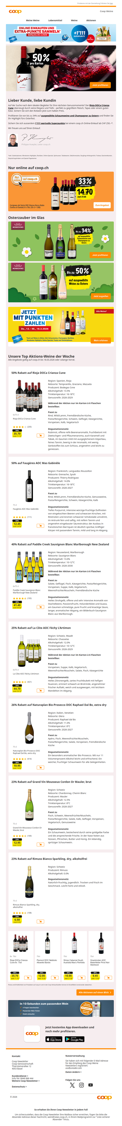 50% auf Rioja DOCa Crianza Cune