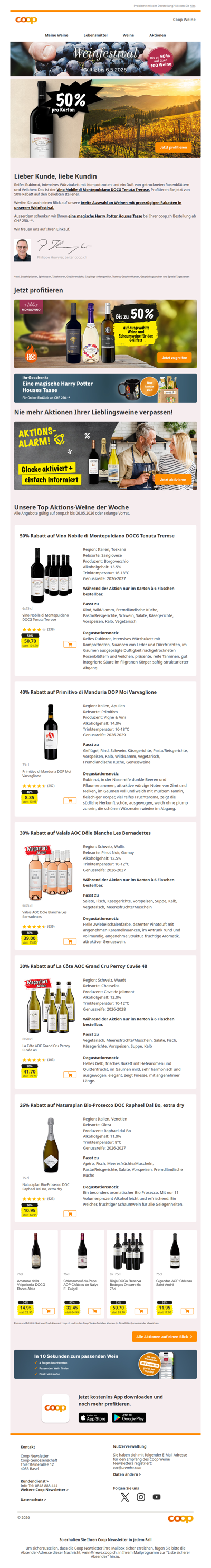 50% auf Nobile di Montepulciano DOCG Tenuta Trerose