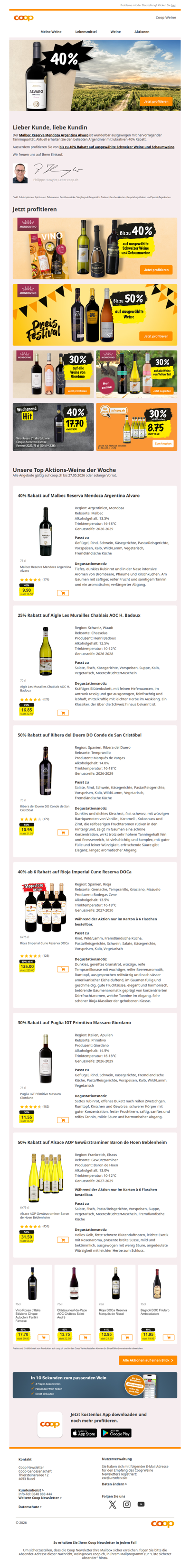 40% auf Alvaro Malbec Reserva