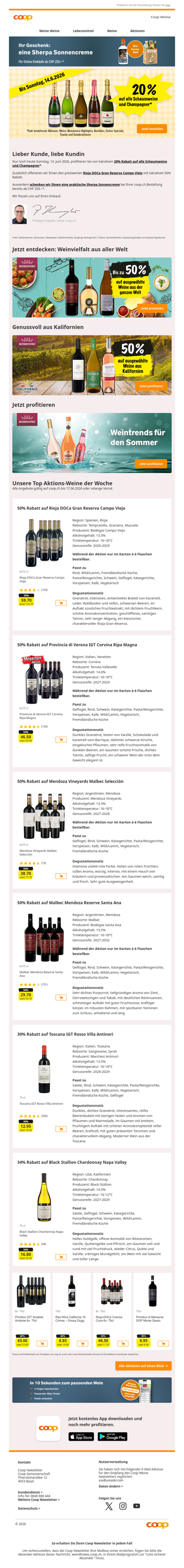 Nur noch heute: 20% auf alle Schaumweine & Champagner