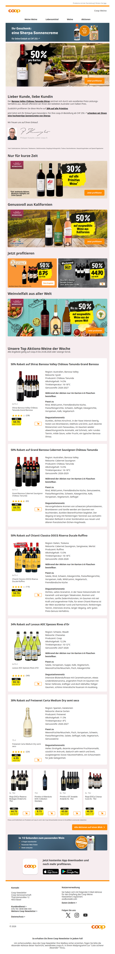 50% auf Shiraz Grand Barossa