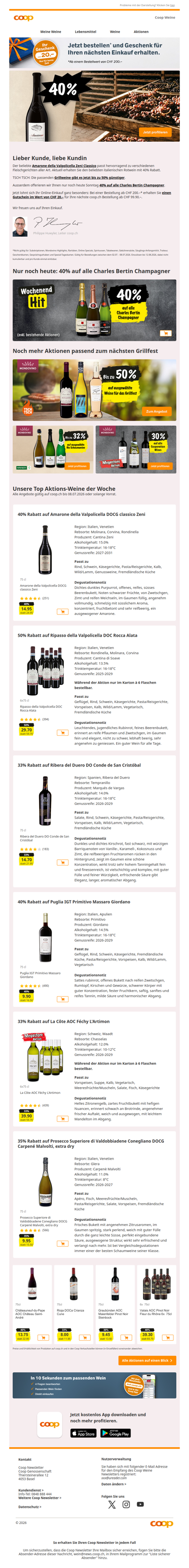 40% auf Amarone della Valpolicella Zeni Classico
