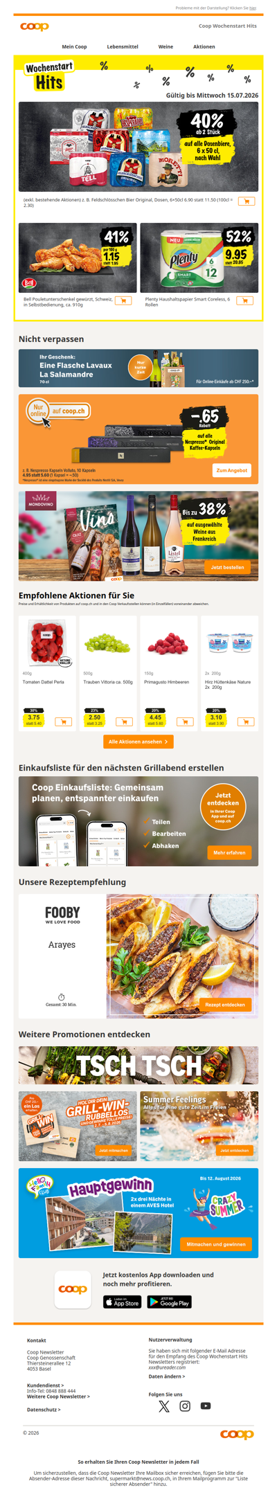 40% auf alle Dosenbiere 6x50cl ab 2 Stück 🍺