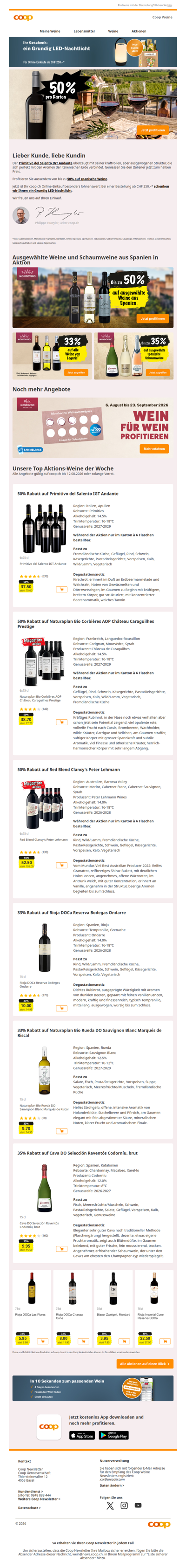 50% auf Primitivo Salento Andante