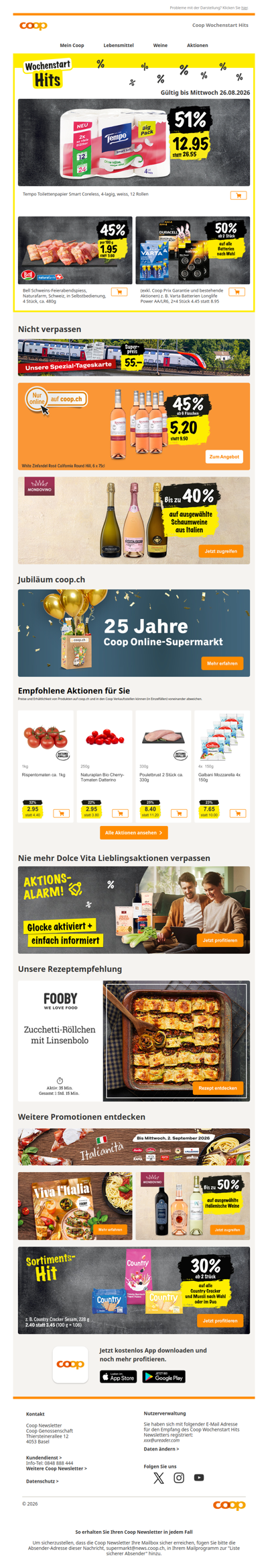 Die Woche startet mit starken Aktionen 📣