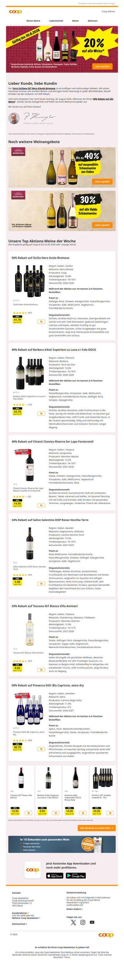 50% auf Nero d'Avola Bromeus
