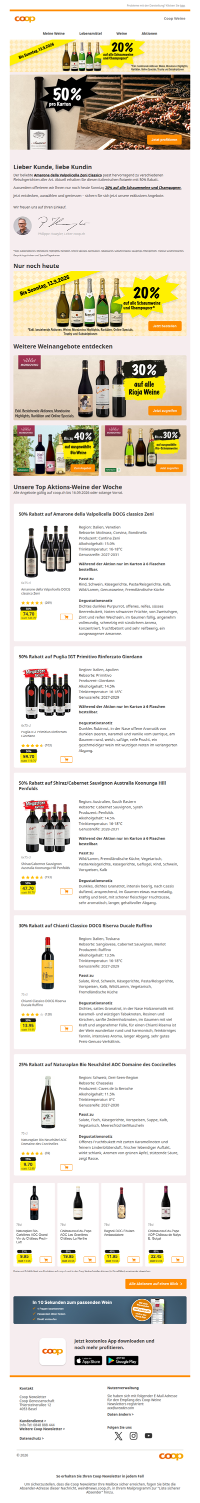 50% auf Amarone Zeni Classico