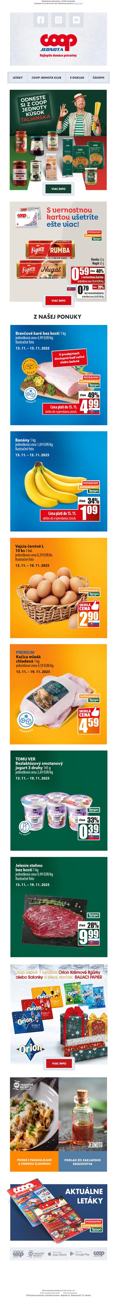 🤌Taliáááánske dobróóóóty v COOP Jednóóóóte 🇮🇹