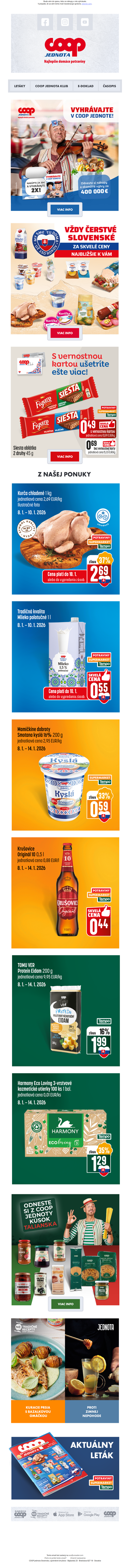 💃Bude vám do spevu, lebo za nákupy u nás vyhrávate 🤑