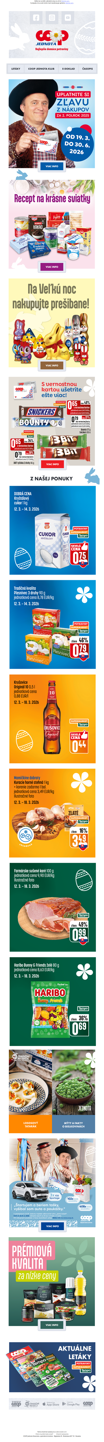 🐣🐣🐣 Veľká noc sa blíži, výhodné ceny sú už tu!🐣🐣🐣