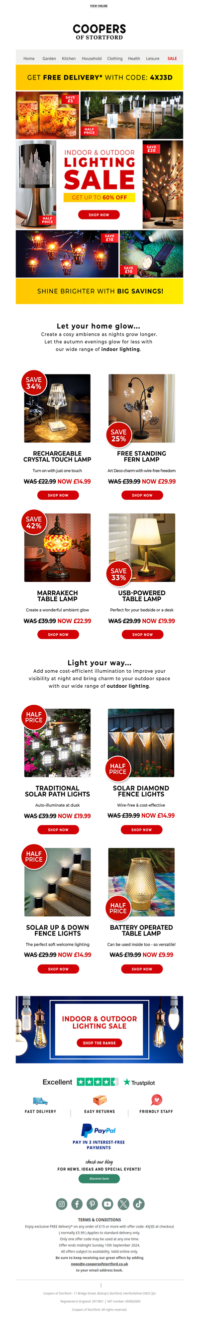 💡 Shine Bright! Save up to 60% Home & Garden Lighting