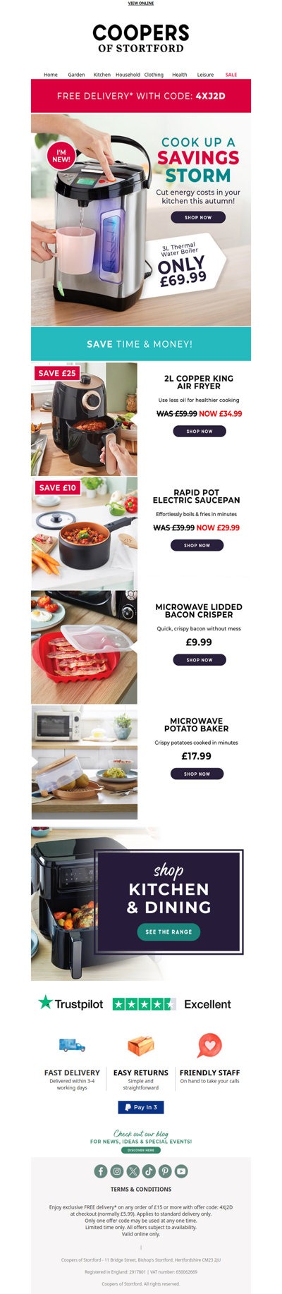 Simmer Down Your Costs with FREE Delivery