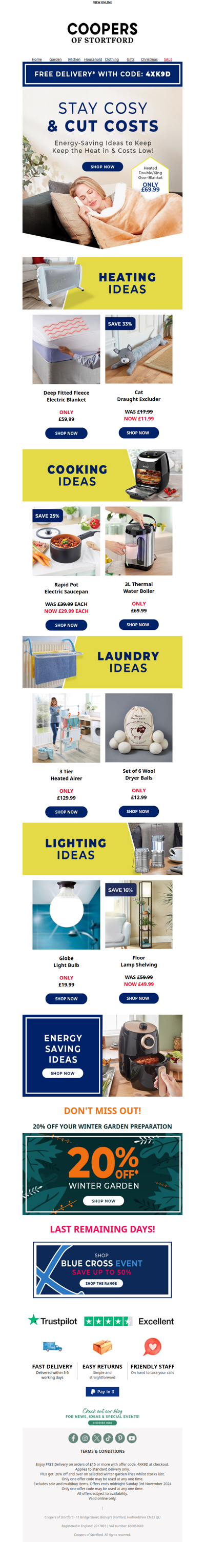 Keep Warm, Spend Less! Energy-Saving Tips & Free Delivery!