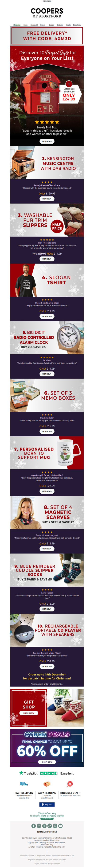 Top 10 Gifts Yule Adore! + FREE Delivery