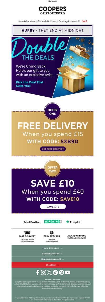 🎉 Today Only: £10 Off + FREE Delivery – Grab the Savings!