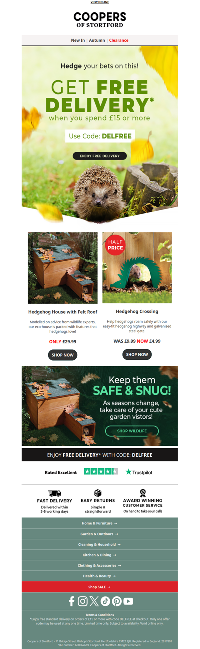 Hedge Your Bets & Save – Free Delivery Today!