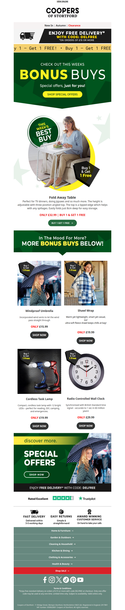 Don’t Miss: Best Multibuys – Buy 1 Get 1 FREE + Free Delivery!