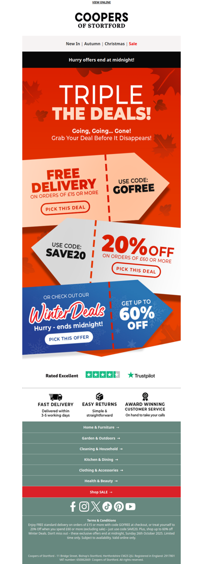 ⚡1 Day Only – Save 20% or Enjoy Free Delivery + Festive Finds