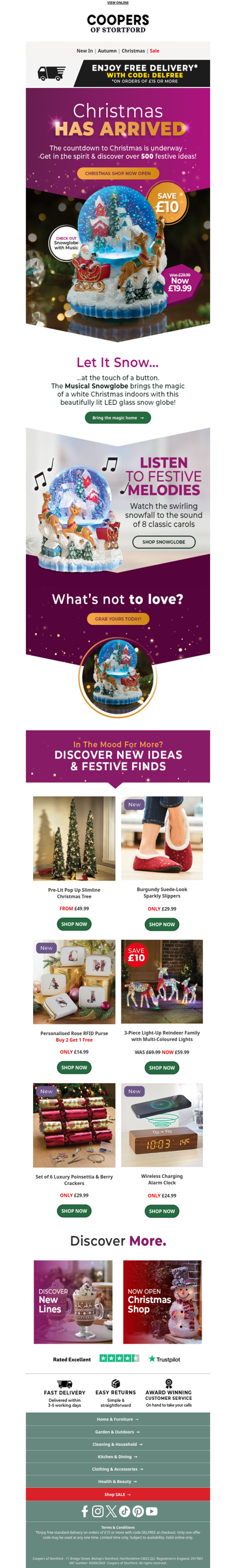 🎁 Unwrap 500+ Christmas ideas – and enjoy free delivery