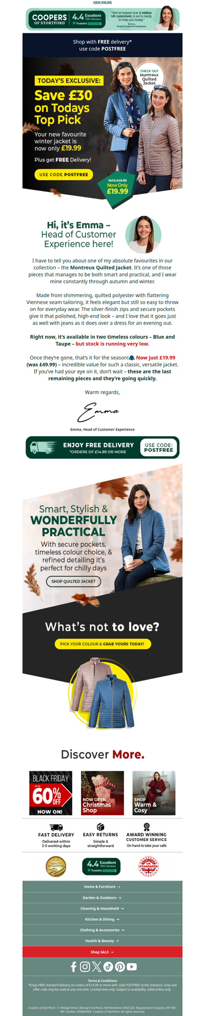 🌟 From me to you: my most-worn jacket is now £19.99!