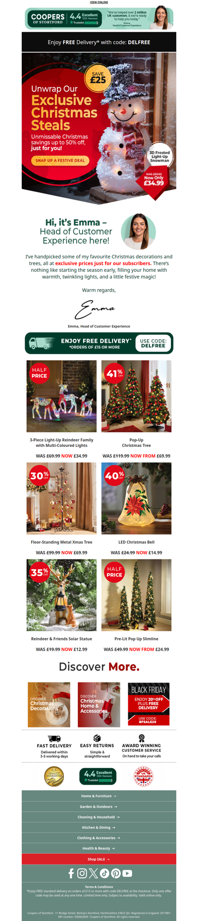 I Couldn’t Wait to Share This… Up to Half-Price Xmas Steals + Free Delivery!