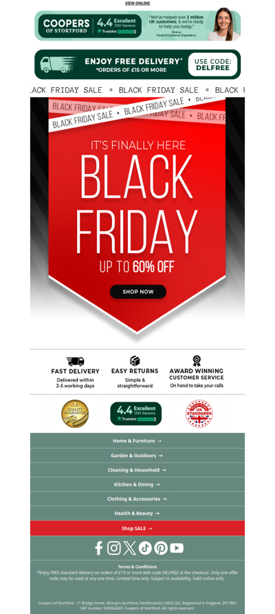 You’re First in Line! ⚡ Black Friday Week Starts Today – Up to 60% Off 🛍️ + Free Delivery ✨