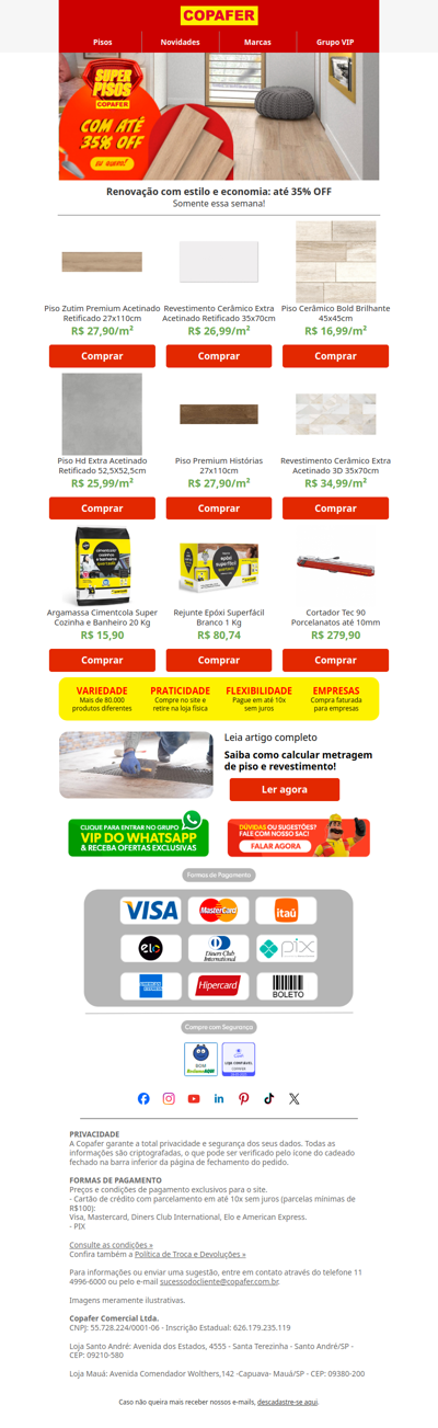 Cansado do piso que estraga rápido?