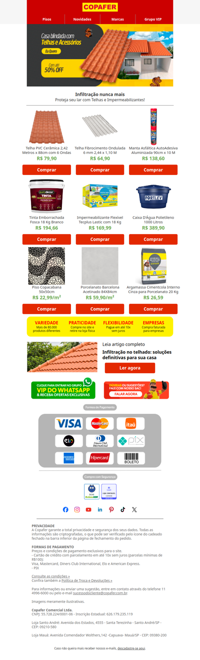 Sua casa está protegida da chuva?