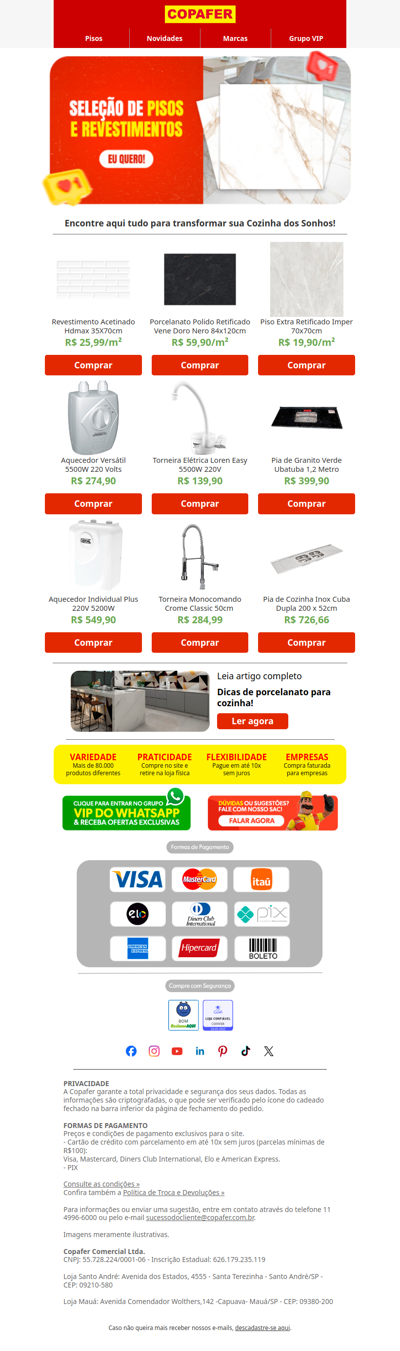 Cozinha nova em até 10X sem juros? Temos!